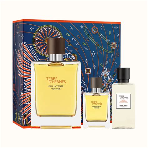 hermes men fragrance set eau traise freche|hermes intense vetiver perfume.